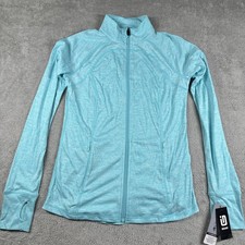 ID Ideology Women's Performance Zip Jacket Light Blue Serenity Size XS New