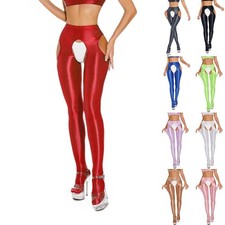 Pants Pants Dance Yoga Pants Night Oil Glossy Sheer Solid Color Brand New