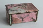 Antique Rhodonite Stone Jewelry Box (68094)