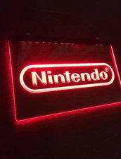 Nintendo Logo LED light Neon Sign for Game Room,Office,Bar,Man Cave. NEW!
