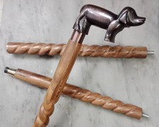 36'' Victorian Brass Designer Handle Wooden Vintage Walking Cane Antique Style