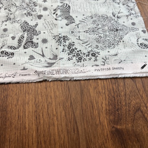 Free Spirit Linework Sketchy Fabric by Tula Pink 22” x 44” - Picture 3 of 8