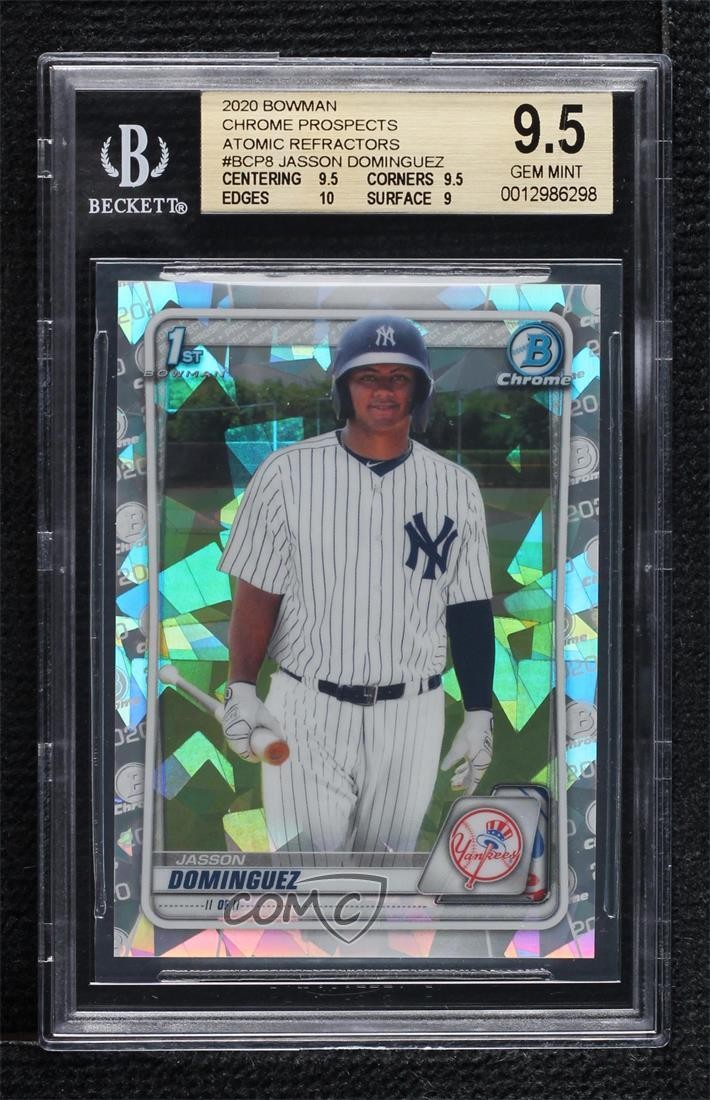 2020 Bowman Chrome Prospects Atomic Refractor Jasson Dominguez BGS 9.5 ib6