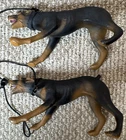 ACTION FIGURE - DOBERMANS WITH LEASH - USED