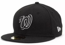NEW Authentic MLB Washington Nationals Black White New Era 59Fifty Fitted Hat