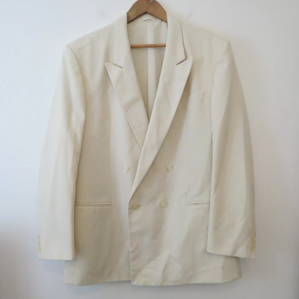 Chaqueta Harrods Crema Esmoquin 42 Cena Doble Pecho Off White Inglaterra Londres Foto 2 de 4