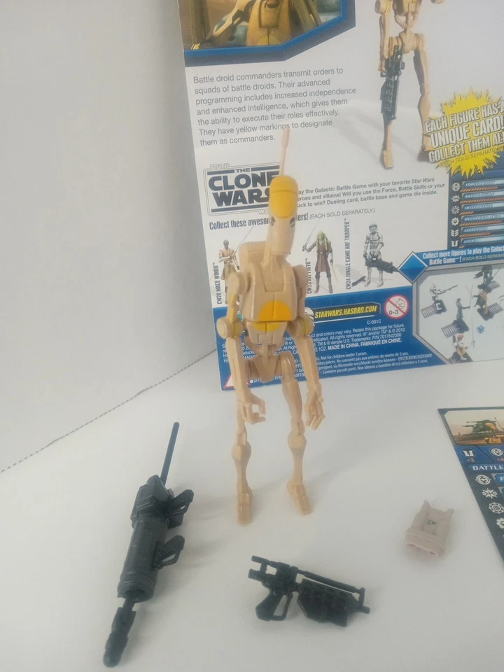 Star Wars 3.75" TCW Clone Wars CW22 Battle Droid Commander Loose Complete Figure - Image 2 of 4