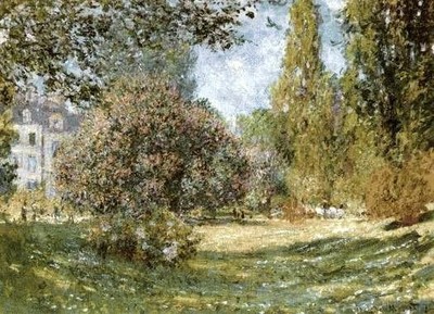 MONET-Claude-1877-Landschaft-Parc-Monceau A1-A4 Poster Kunst Malerei Meister Fine C