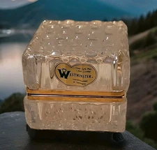 Westminster Lead Crystal Trinket Dresser Jewelry Box Germany 3.25 x 3.25 x 3