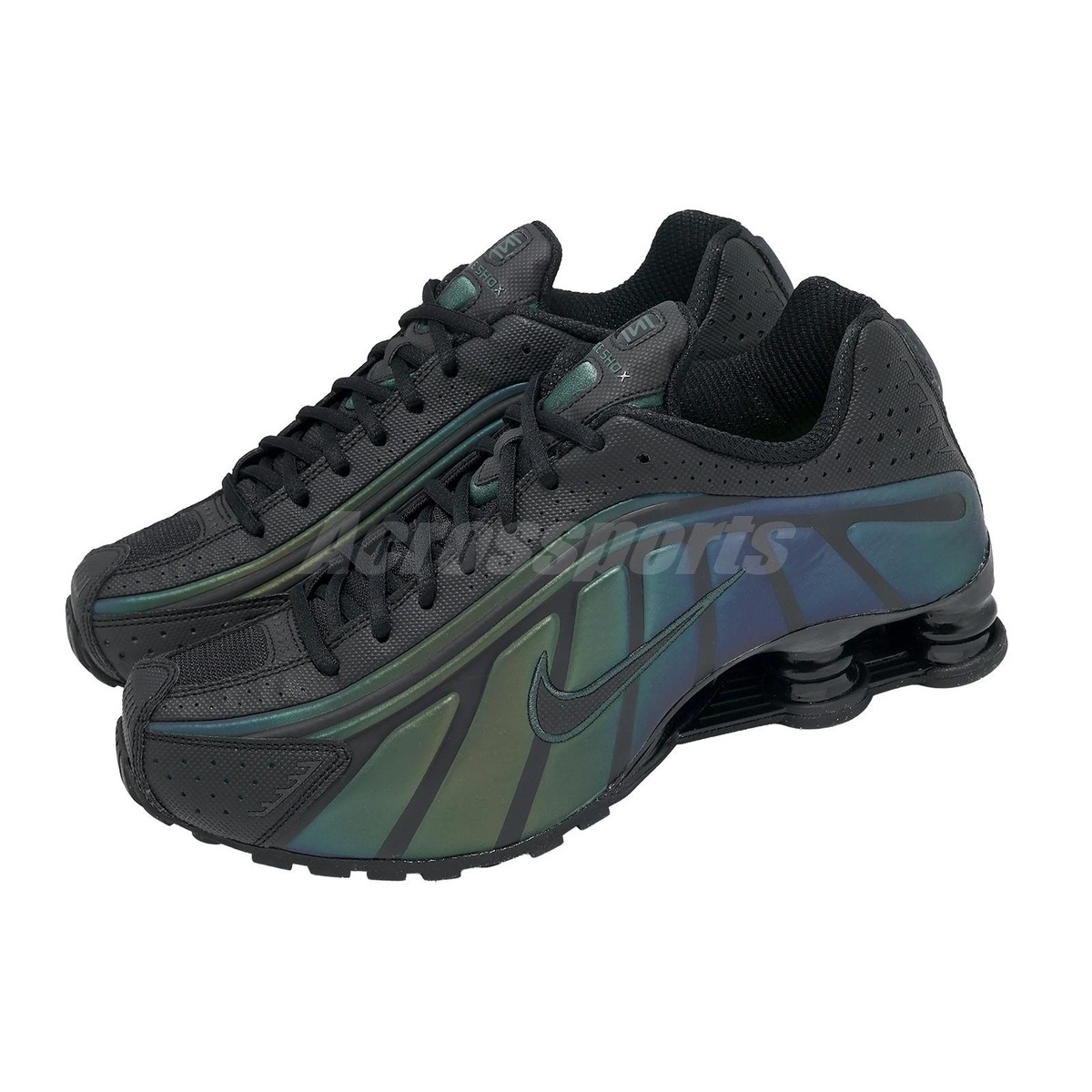 Nike Shox R4 SE Black Seaweed Men Casual Lifestyle Shoes Sneakers 