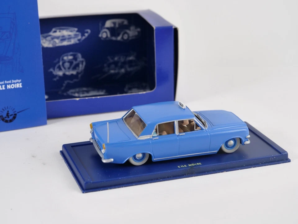 In Auto Tintin 1/43 Il Taxi Blu Dell'Isola Nera Anni 60 Rif 2118045 - Immagine 2 di 4
