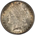 1897-S  Morgan Silver Dollar - PCGS GOLD SHIELD AU58 (Looks UNC)  TONED BEAUTY!