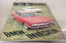 Aug 1967 MOTOR MANUAL Mag BMW Colt HONDA S800 Bellett Rover 2000TC
