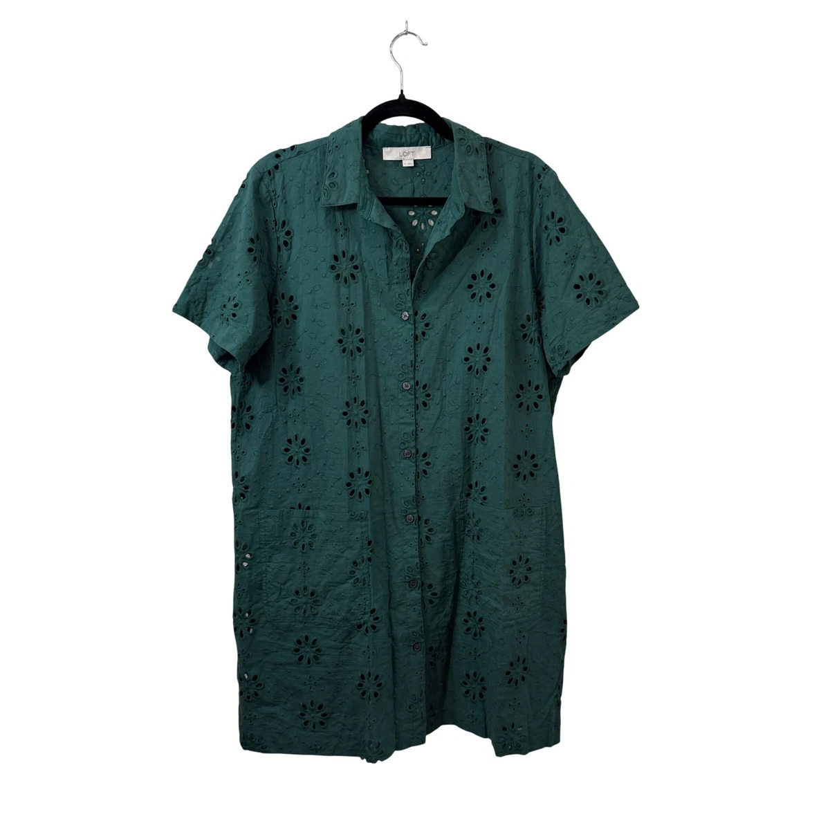 green emerald velvet dress Ann Taylor LOFT Navy Floral Embroidered Long Sleeve Dress – SilkRoll main image 1