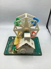 Vintage Fisher Price Little People 1966 Musical Ferris Wheel Wind Up #969 Tested