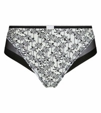 LOT DE 2 SLIPS CULOTTES DIM GENEROUS 48 NOIR PALMIERS TROPIQUES NEUFS ETIQUETTES