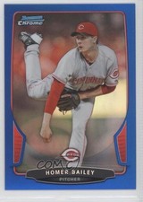 2013 Bowman Chrome Blue Refractor 198/250 Homer Bailey #84 0a1