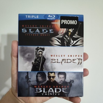 Triple Feature: Blade, Blade II, & Blade: Trinity Blu-ray - pre-owned, very good