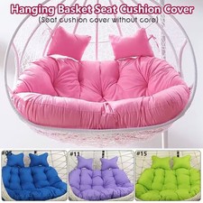 Unstuffed Patio Double Hanging Swing Egg Chair Cushion Cover Round Papasan Large
