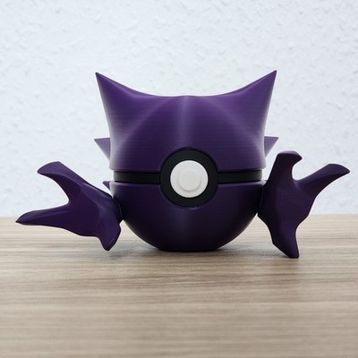 3D Printed Pokémon Pokéball   Haunter (Alpollo) Themed Design