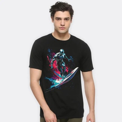 The Silver Surfer Art Superhero T-Shirt Christmas Holiday 