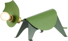 7.5" Green 1-Light Modern Industrial Iron Triceratops LED Kids' Lamp, Dinosaur S