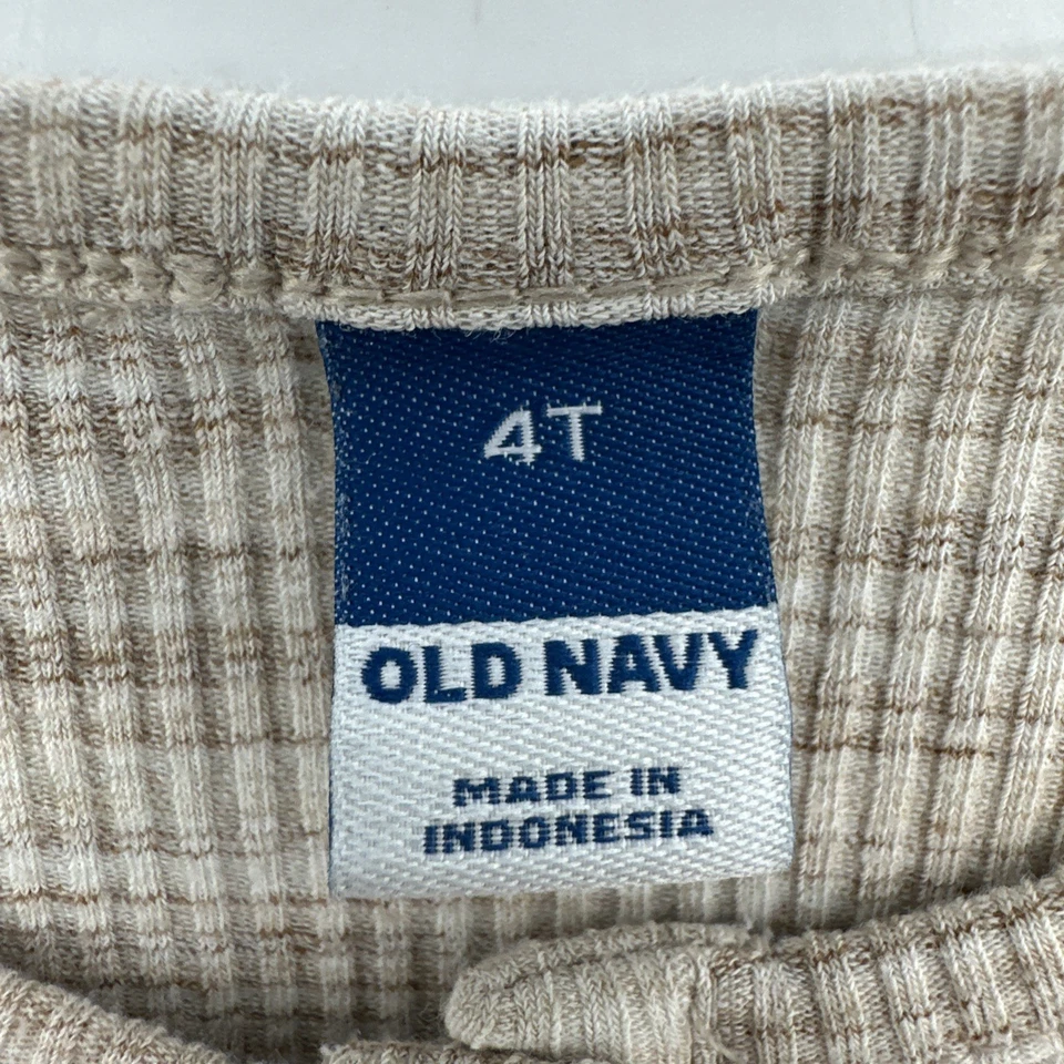 Old Navy T-Shirt Youth Girl 4T Beige Striped..#30723 - Image 2 of 4