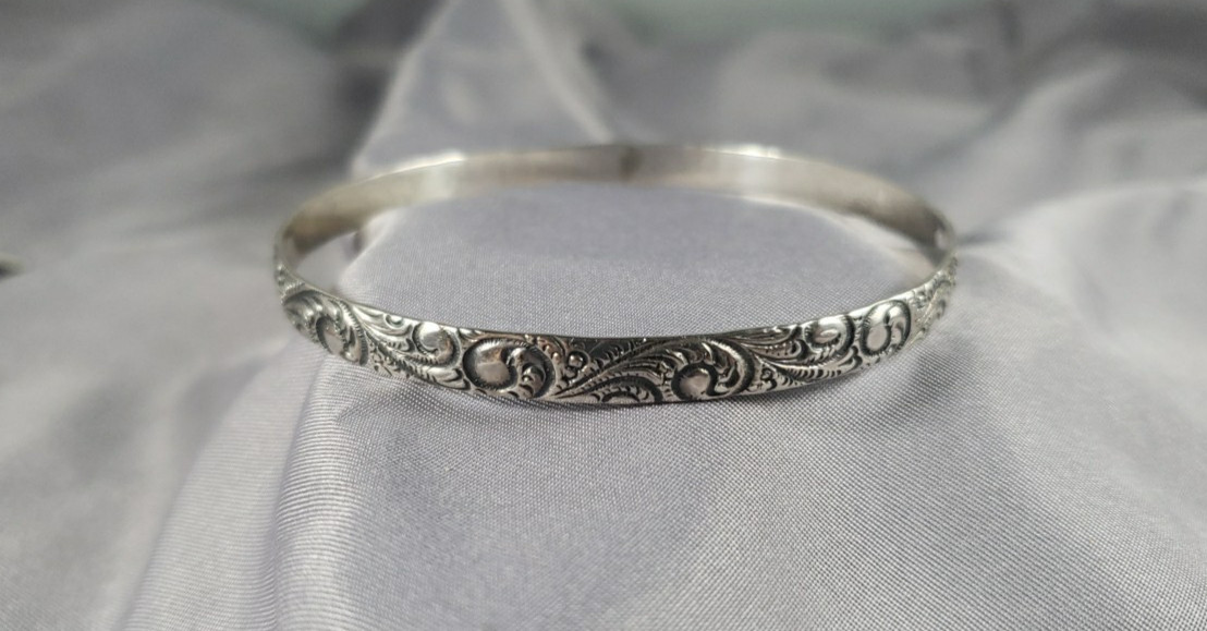 DANECRAFT Vintage Sterling Stackable Bangle Brace… - image 3