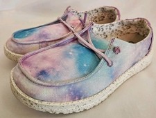Hey Dude Wendy Youth Kids Girls Size Y4 L5 Unicorn Dreamer Slip On Shoe Tie Dye