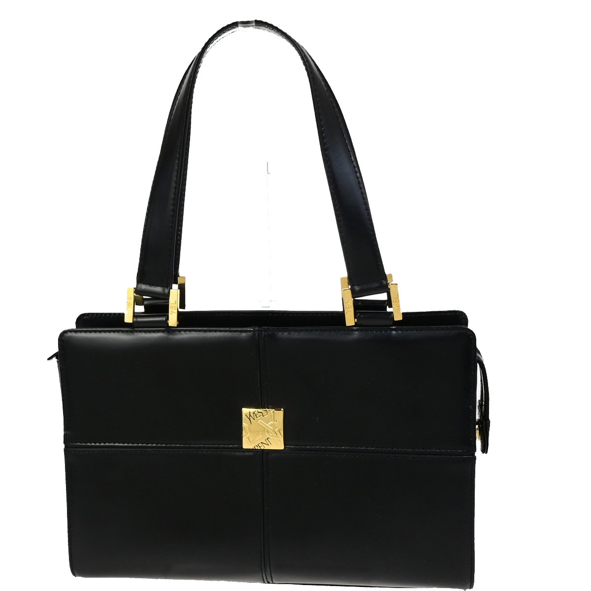Borsa a tracolla YVES SAINT LAURENT YSL logo pelle nero oro GHW 39YG825