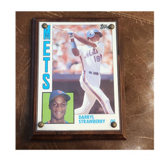 Topps 1984 Darryl Strawberry #182 Rookie Base New York Mets MLB Vintage plaque 