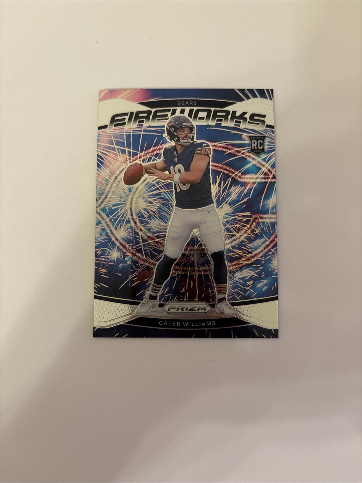 2024 Panini Prizm Caleb Williams Fireworks Silver Prizm Rookie Chicago Bears #25