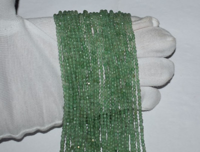 Natürliches Grün Erdbeere Edelstein 3 MM Rondell Perlen 12 '' 1 Line Strand