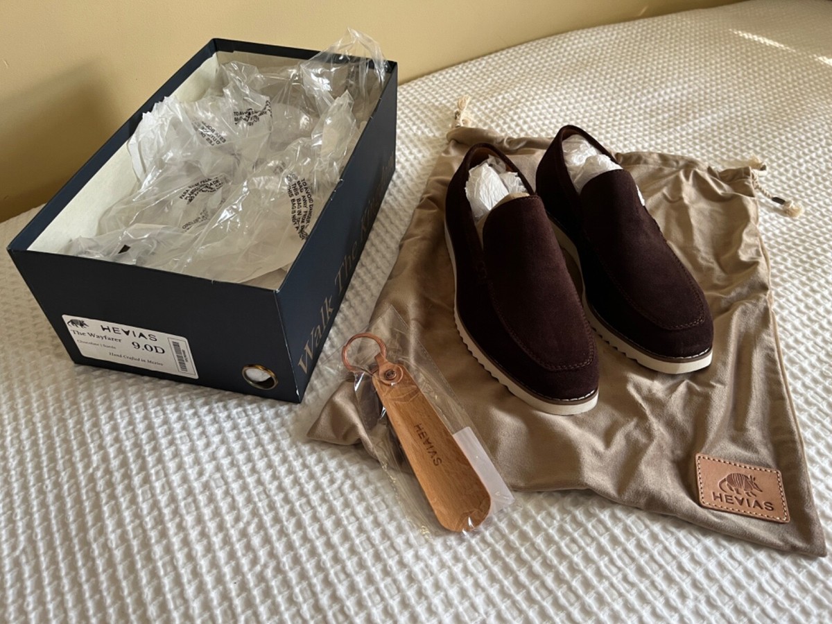 NIB Hevias Men Sz. 9D Wayfarer Suede Waterproof Extralight  display picture 3