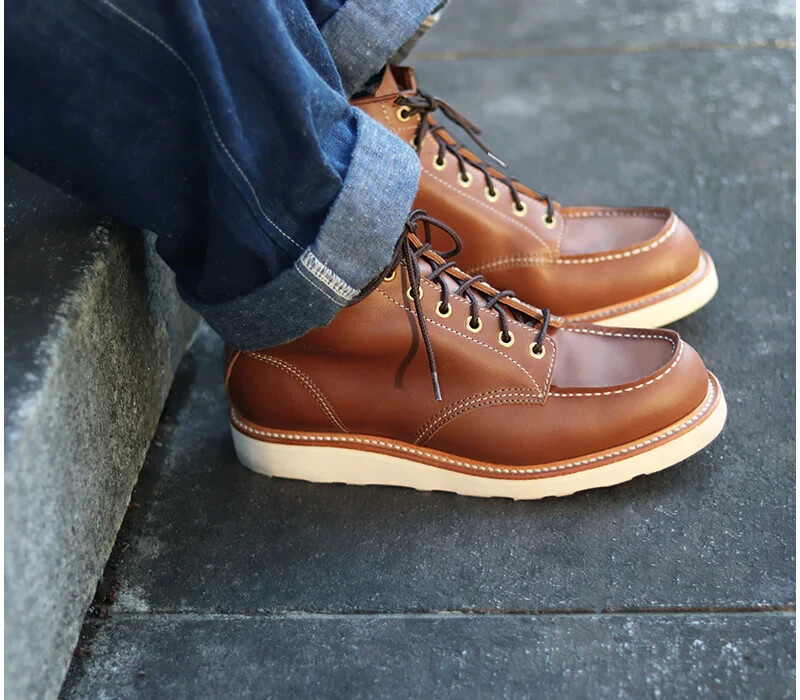 John Lofgren Moc toe boot Whiskey Cavalier Size 8 View 5