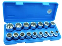 SteckschlüSsel Satz AußEn Vielzahn 16-Tlg Steck NüSse 8-24 Mm Nuss Set