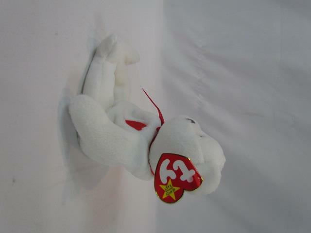 Rare Ty Beanie Baby Original Retired Valentino 1993 P.E. Pellets