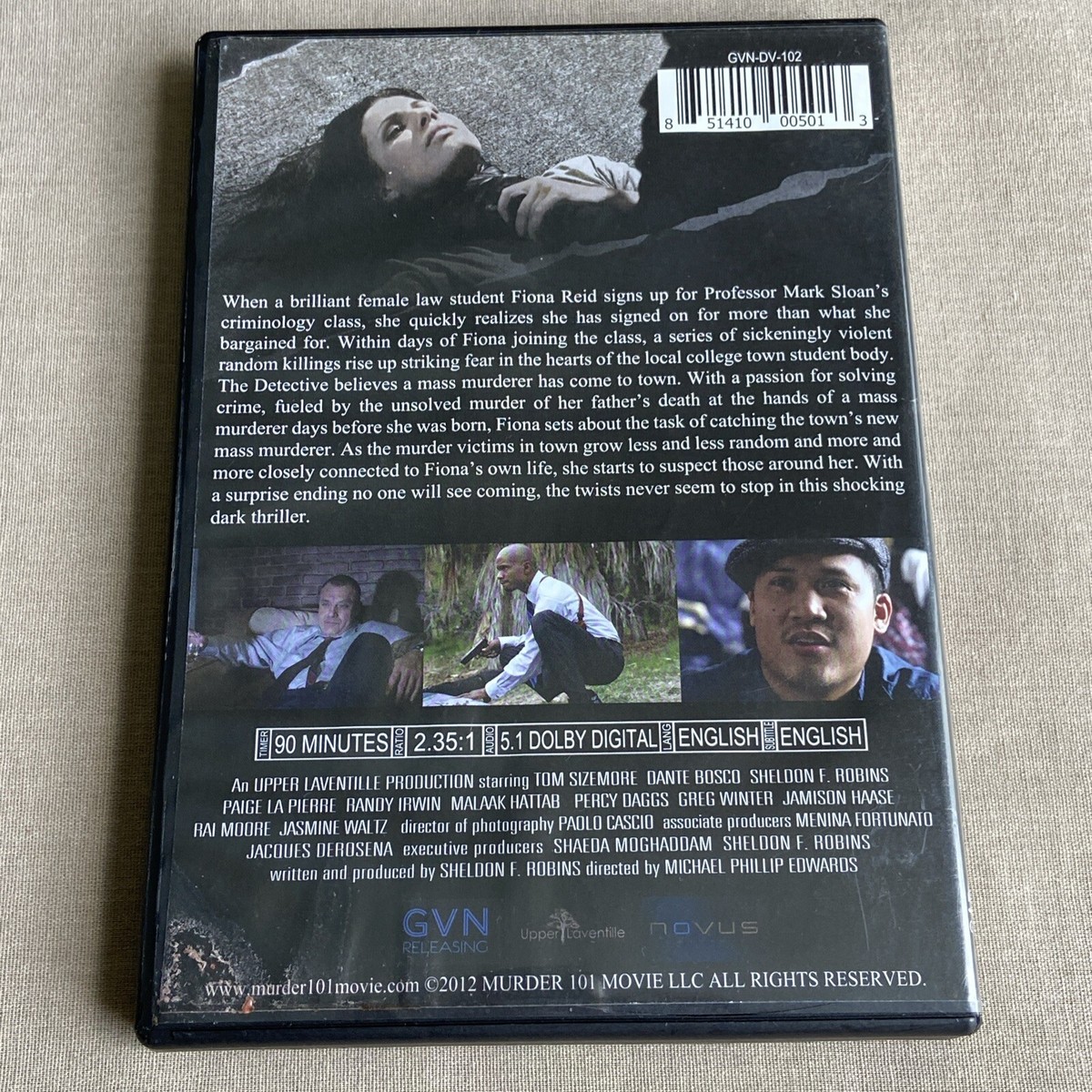 Murder 101 (DVD 2014) Crime Thriller Tom Sizemore Michael Phillips