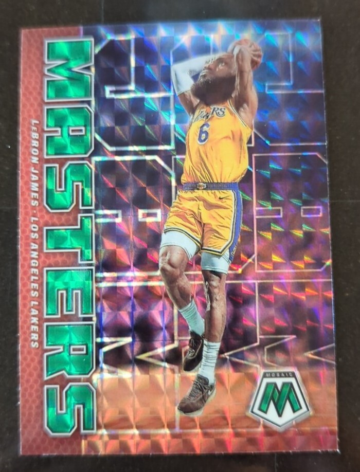 🏀2022-23 Panini Mosaic LeBron James card Jam Masters 1 Green