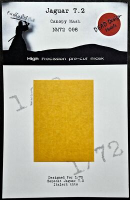 Dead Design 1/72 SEPECAT JAGUAR T.2 CANOPY PAINT MASK Italeri
