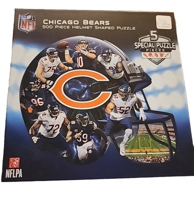 NFL PUZZLE Chicago Bears 500 piece Helmet Shaped puzzle Factory Sealed ...