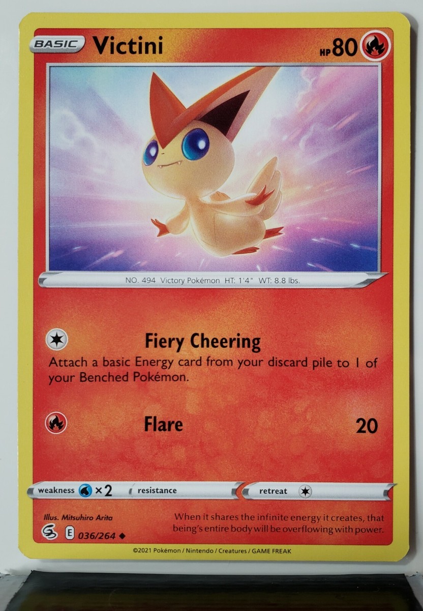 Victini 036/264 - NM / M - Fusion Strike Pokemon Card $2 Flat