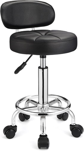 Comfortable 360° Swivel Spa Stool with Backrest - Adjustable & Easy to Clean - Picture 3 of 10