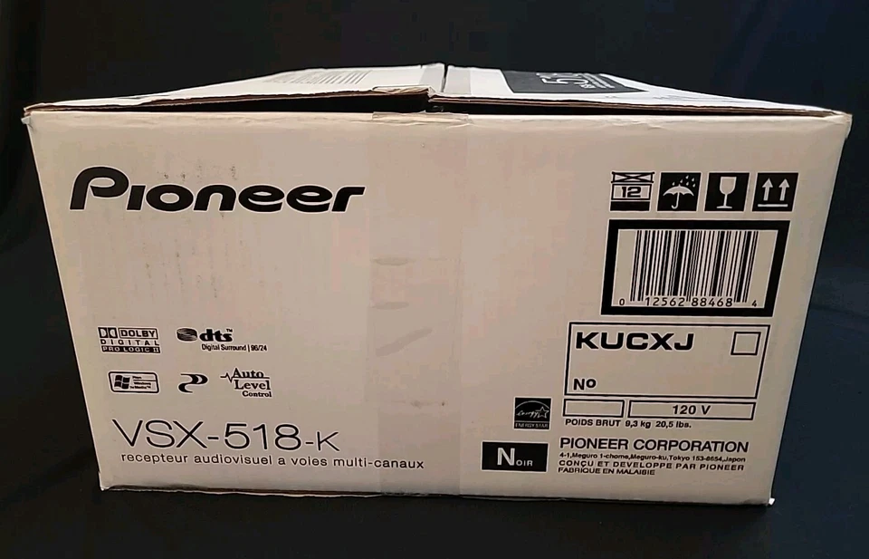 Pioneer VSX-518-K 5.1 Ch Home Audio Video Surround Sound Stereo Receiver New! - Image 2 of 4