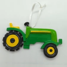 Polar X Green & Yellow Tractor Christmas Ornament 2.5" x 4.5" Pre-owned