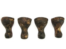 4 Antique Victorian Clawfoot Tub Cast Iron Leg Bathtub Foot Set vtg handwear lot