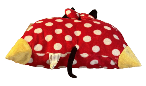 Pillow Pets Disney Store Minnie Mouse 18”x 18" Red/White Pet Plush Stuffed Toy - Picture 3 of 8