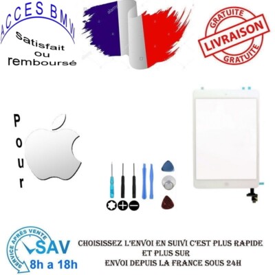 Vitre Tactile Pour IPad Mini / Mini 2 - Modèle A1490 - Noir Ou Blanc - Neuf Sous Blister