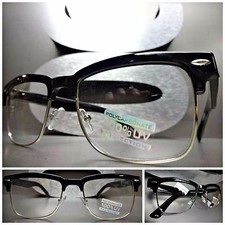 Men Women CLASSIC VINTAGE RETRO Style Clear Lens EYE GLASSES Black Fashion Frame