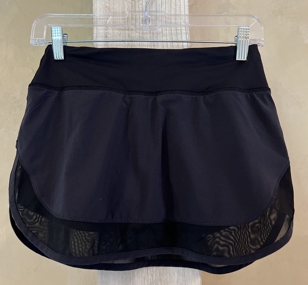 Lululemon Black Tennis Skirt Size 2 Pickleball Athletic Worn Once Lululemon Black Tennis Skirt Size 2 Pickleball Athletic Worn Once